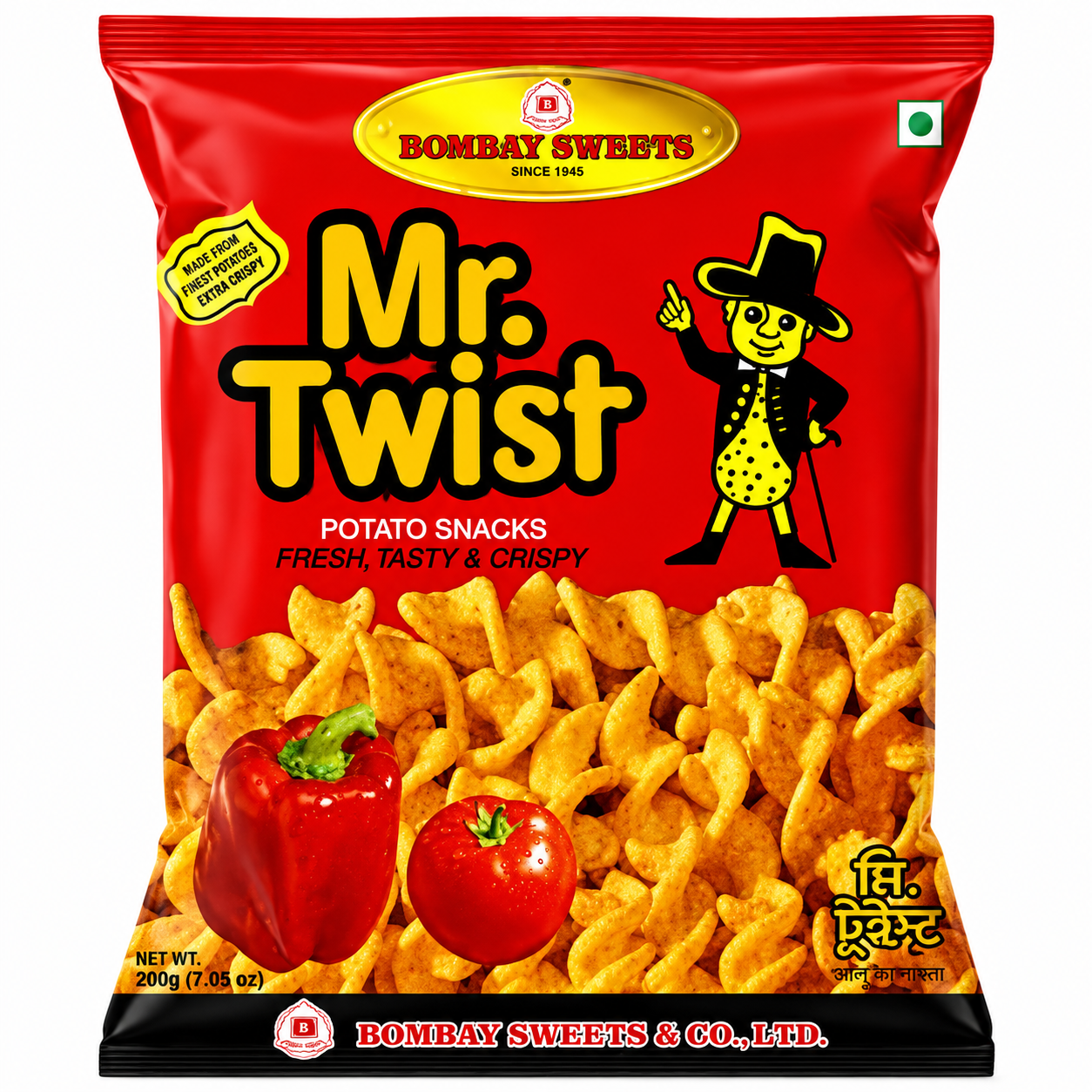 2026/08/1000002017-1.png Bombay Sweets Mr. Twist Chips 28 g - Image 1